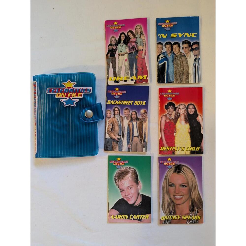 2000's  Celebrities On File Mini Booklets Collector's Set Britney Spears 'N Sync